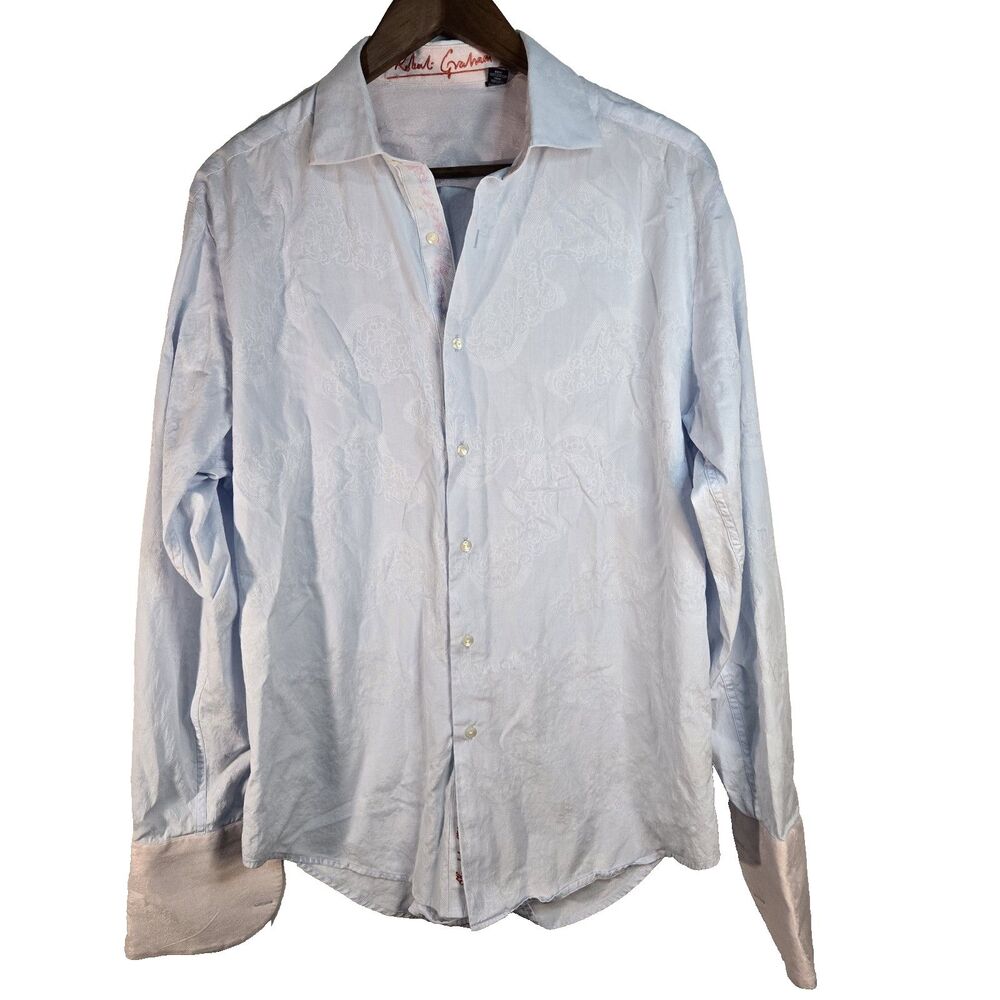 Robert Graham Light Blue Casual Button Down Shirt